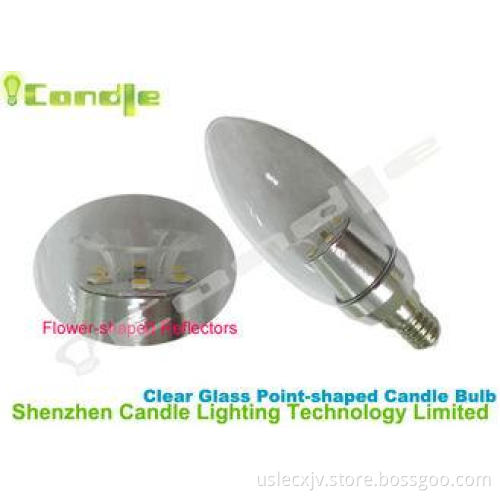 2835 Chip E14 Dimmable Led Candle Bulbs 3W 100v 110v , Thre